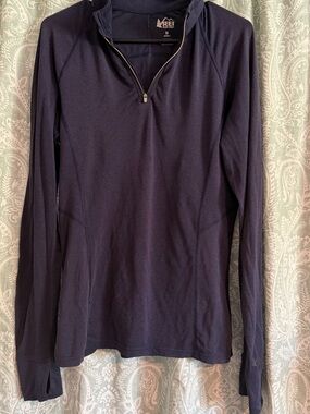REI Women's Long Sleeve Quarter-Zip Pullover - Navy
